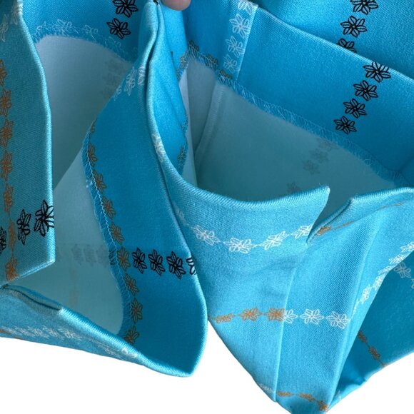 Inspired Style Ankle Pants Aqua Blue Check Size 10 Pockets Cotton Blend $124 NEW - Picture 15 of 16